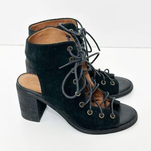 Jeffrey Campbell x Free People Minimal Lace Up Sandals 7 Black